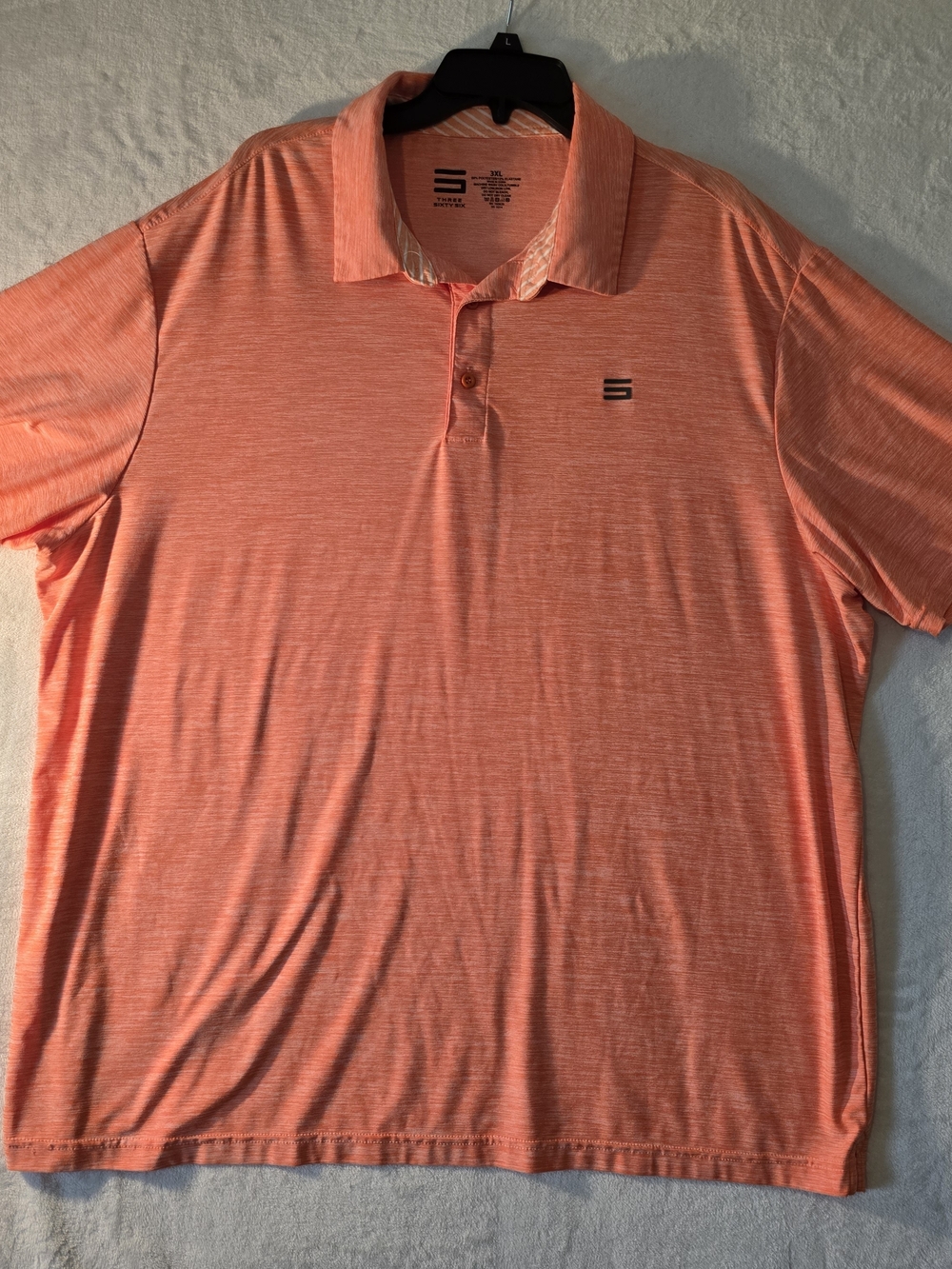 Three Sixty Six Orange Polo Mens Size 3XL